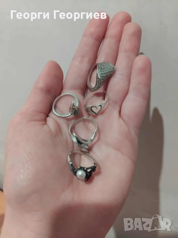 Комплект висококачествени сребърни пръстени