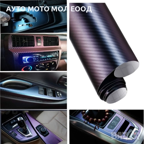 Хамелеоново (преливащо) винилово Фолио с текстура на въглеродни влакна, снимка 2 - Аксесоари и консумативи - 52393969