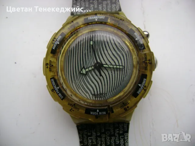 Продавам 4 кварцови и 1 механичен часовник Guess,Regent,Swatch,Gul, снимка 8 - Мъжки - 49652257