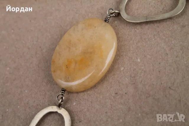 Дамско сребърно колие с позлата, снимка 8 - Колиета, медальони, синджири - 49771498