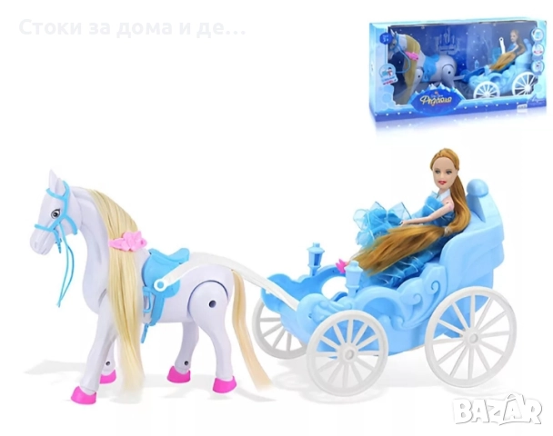 ✨Детска каляска с ходещо конче и кукла 