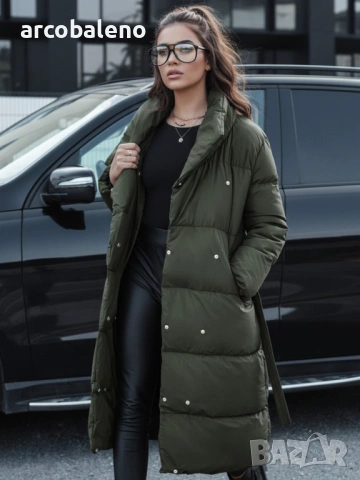 Дамско дълго ватирано зимно яке FAVI, 4цвята , снимка 15 - Якета - 53091231