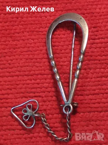 Стара РУСКА СРЕБЪРНА БРОШКА с 3 ПЕЧАТА СРЕБРО 875 СЪРП ЧУК в ПЕТОЛЪЧКА и ДРУГ РЪЧНА ИЗРАБОТКА 49746, снимка 12 - Антикварни и старинни предмети - 49150529