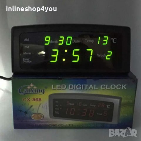 Дигитален LED будилник, цифров часовник Caixung CX-868