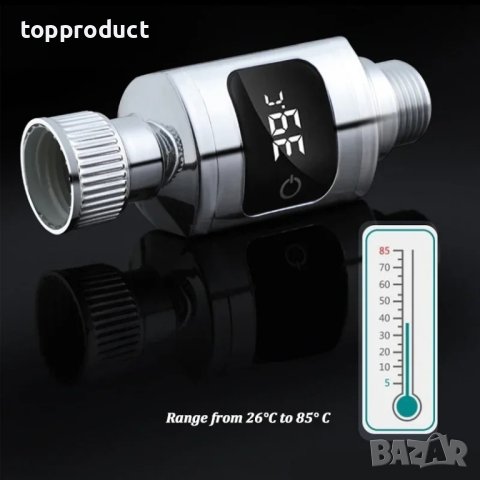 Термометър за душ слушалка, смесителна батерия, баня, снимка 3 - Душове - 43006377