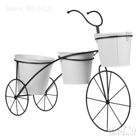 Красив голям цветарник "Велосипед", снимка 2 - Декорация за дома - 44891918