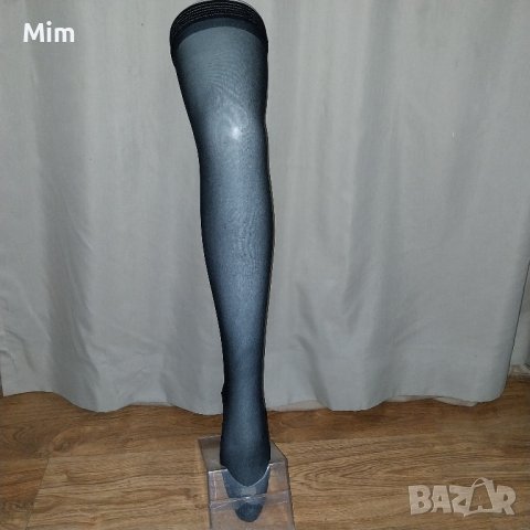  М/XL Черни чорапи с широк ластик в бедрото , снимка 2 - Бельо - 43687457