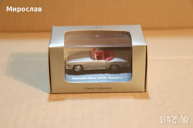 1:72 MERCEDES BENZ 190 SL ИГРАЧКА КОЛИЧКА ДИЛЪРСКИ МОДЕЛ