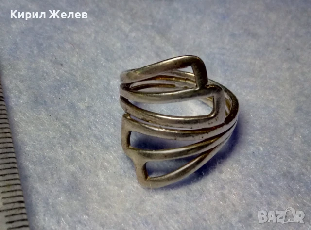 СТИЛЕН АРТ МОДЕЛ СРЕБЪРЕН ПРЪСТЕН СРЕБРО 925 ДИЗАЙНЕРСКА АЖУРНА ИЗРАБОТКА 49418, снимка 5 - Пръстени - 50510718