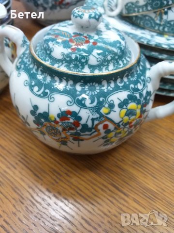 Japan fine eggshel porcelain hand painted 20 parts 24 к gold, снимка 2 - Антикварни и старинни предмети - 26567600