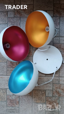 Алуминиев лампион пендел лампа абажур осветително тяло тройка, снимка 9 - Лампи за таван - 49985579