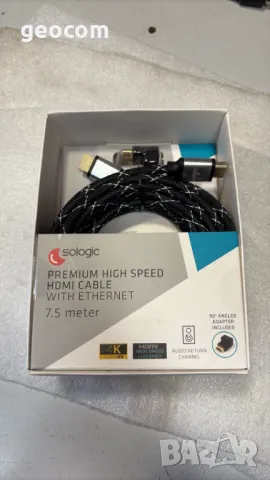 SOLOGIC 4К Premium HDMI with Eternet & Audio Return (7.5m), снимка 1 - Кабели и адаптери - 49423659