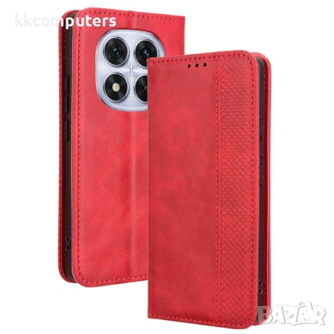 Кожен Калъф Портфейл за Xiaomi Poco X7 5G - Ретро дизайн, Магнитен, Стойка, Слот за Карти, Вкл. Прот