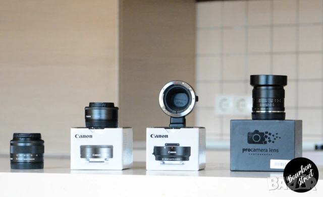 🔥 Бюджетни Обективи за EF-M mount и Адаптер EF-EOS M 👉Подходящи за Canon m50, m100, m200, m6 и др.
