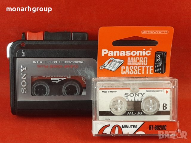 Диктофон Sony M-470+ допълнителна касета, снимка 5 - Друга електроника - 37523254