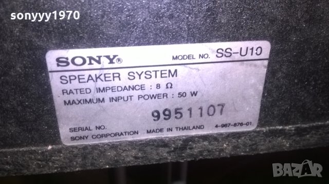 SONY SS-U10 2X50W/8OHM-2БР ТОНКОЛОНИ-ВНОС ХОЛАНДИЯ, снимка 5 - Тонколони - 27895737