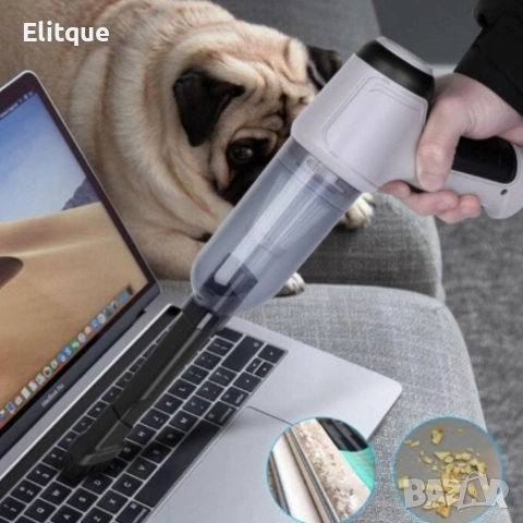 Мощна преносима мини прахосмукачка 2 в 1 - за кола и дома, снимка 8 - Друга електроника - 53557053