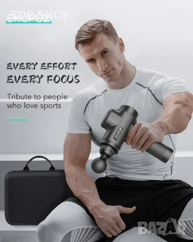 Мощен масажор EKUPUZ Massage Gun, снимка 12 - Масажори - 48765234