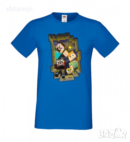 Мъжка тениска майнкраф Minecraft Search Party,Minecraft,Игра,Забавление,подарък,Изненада,Рожден Ден., снимка 4 - Тениски - 36496650