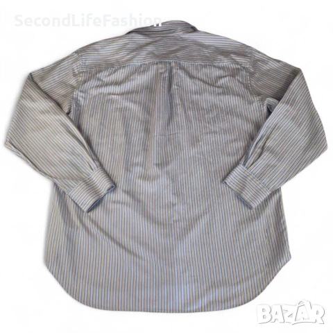 Мъжка риза с дълъг ръкав Robert Talbott California, размер XL, на райета 100% памук., снимка 6 - Ризи - 53274602