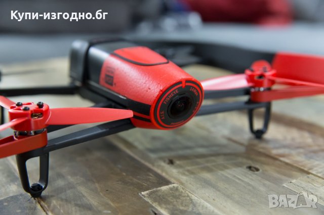  Parrot Bebop Drone (червен), дрон, до 300м обхват, 14Mpix камера (FULL HD @ 30fps), GPS, управление, снимка 3 - Електрически играчки - 32948815