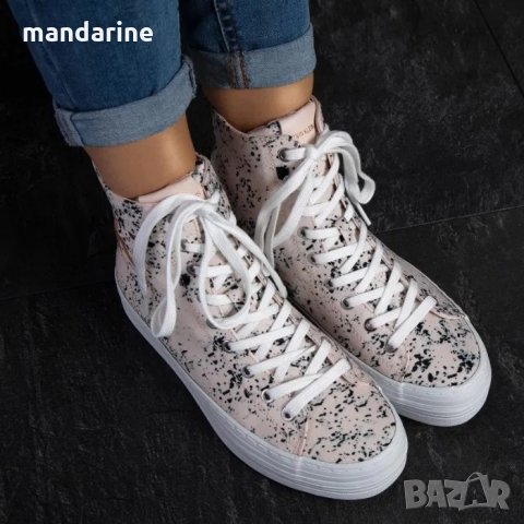 ПРОМО 🍊 CALVIN KLEIN 🍊 Оригинални кецове в бледо розово и черно № 38 нови с кутия, снимка 8 - Кецове - 28776314