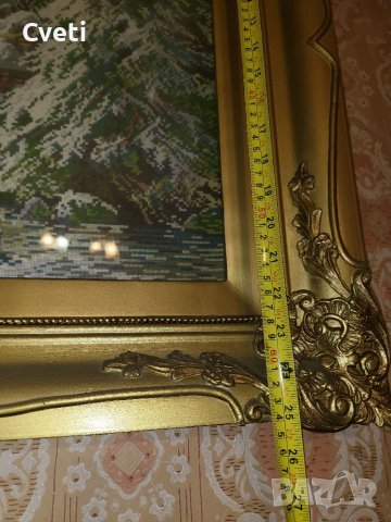 Гоблен,, Хитлерова  зима"/Лунна зима/, снимка 5 - Гоблени - 38014555