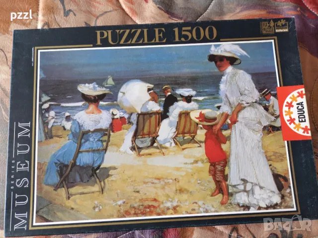 [неналичен] Пъзел "The beach" Charles Hoffbauer Series Museum Educa 1500 части, снимка 1