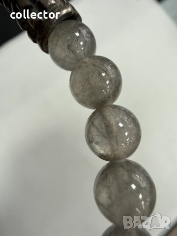 Сребърна гривна с Турмалинов кварц - Emanuele Bicocchi. №7787, снимка 7 - Гривни - 52882657