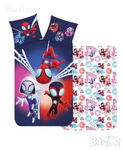 Детски спален комплект Spidey Dark 100×135 cm, 40×60 cm