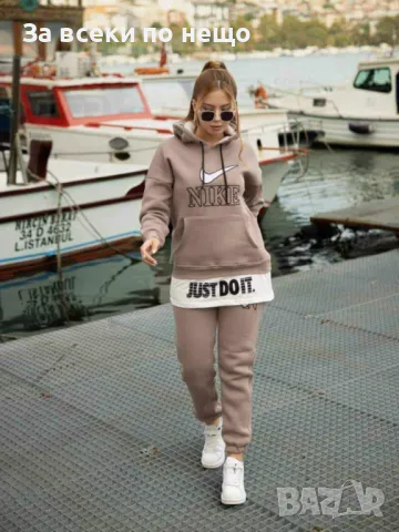 Дамски ватиран екип триконечна вата Nike Just Do It - Налични различни цветове Код B279, снимка 4 - Спортни екипи - 47794289