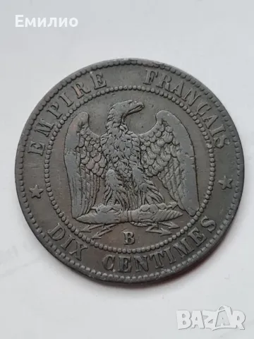 FRANCE 10 CENTIMES 1854 B- NAPOLEON 3
