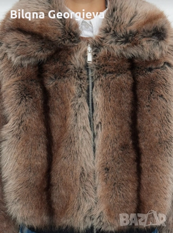 Дамско пухено яке от естествен косъм , снимка 2 - Якета - 52987061