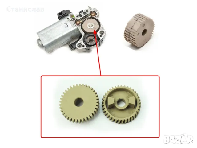 Seat Ibiza 6K Комплeкт зъбни колела за мотор на люк , снимка 5 - Части - 50399585