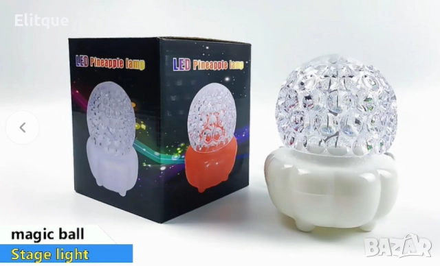 Коледна кристална въртяща се топка LED светлина, снимка 3 - Други - 52820245