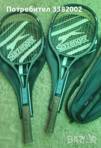 Ретро дървени халки за тенис Slazenger