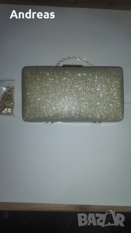 златен блясък малка чанта, снимка 3 - Чанти - 52509222