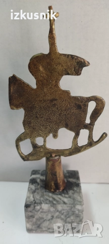 Много стар връх на хоругва – Свети Георги или Свети Димитър, снимка 5 - Антикварни и старинни предмети - 52616511