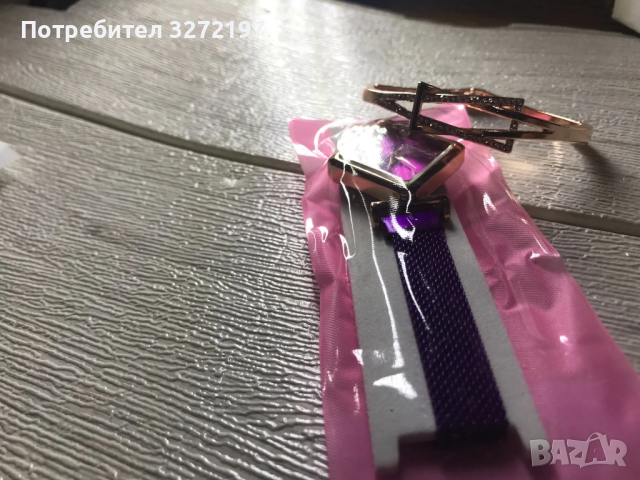 Квадратен дамски моден кварцов часовник+гривна, снимка 5 - Дамски - 44862490