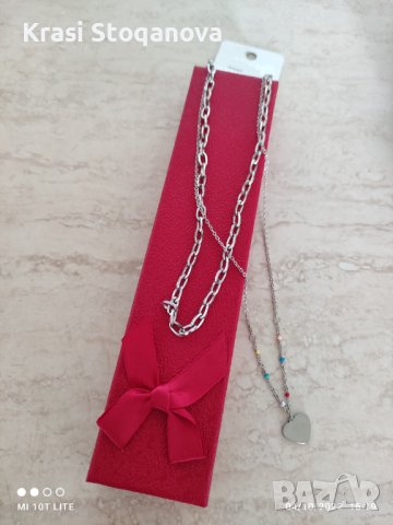 Дамски Бижута Двойни с Украшения - Неръждаема Стомана , снимка 7 - Бижутерийни комплекти - 38219507