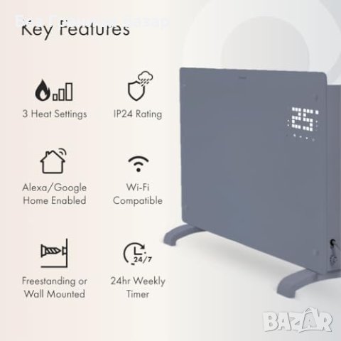 Нов Wifi интелигентен електрически нагревател радиатор печка стая, снимка 4 - Отоплителни печки - 43687900