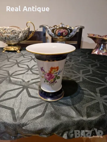 Прекрасна антикварна колекционерска порцеланова ваза Meissen 