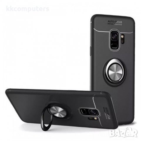 Силиконов кейс Auto Focus Ring Case, За iPhone 11 Pro Max (6.5), Черен
