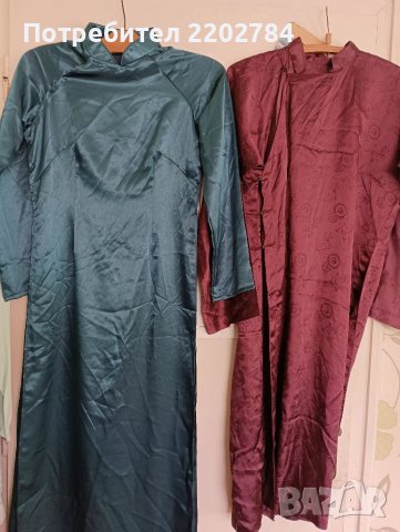 Две азиатски копринени рокли и шал, снимка 1 - Рокли - 38431538