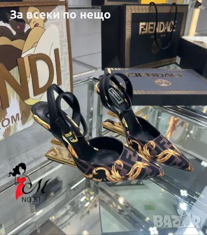 Дамски обувки Fendi - 3 налични цвята Код D943, снимка 5 - Дамски обувки на ток - 47317843