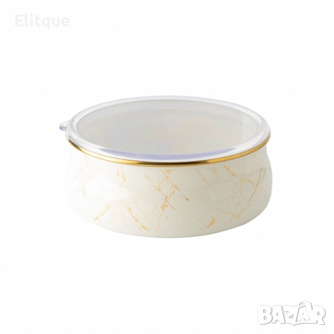 Купи за храна 3бр. Goldmann, 14/16/18см., Бежов, емайл, снимка 2 - Други - 52786727