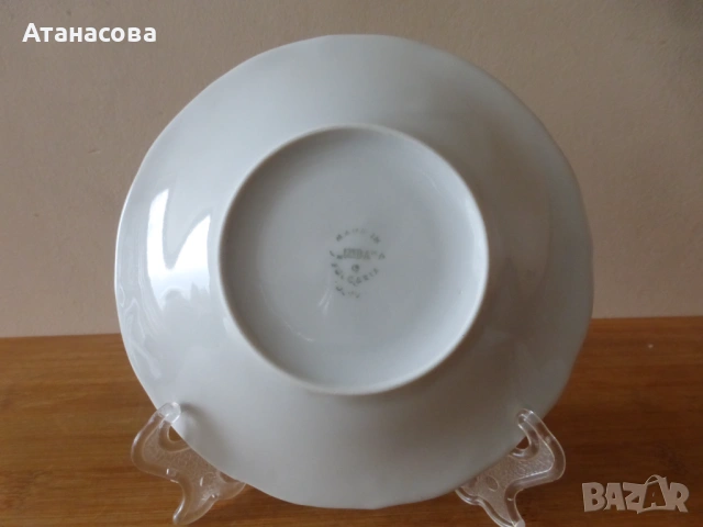 Български порцеланови десертни чинийки 6 бр сервиз Изида чинии чиния, снимка 4 - Чинии - 53049344