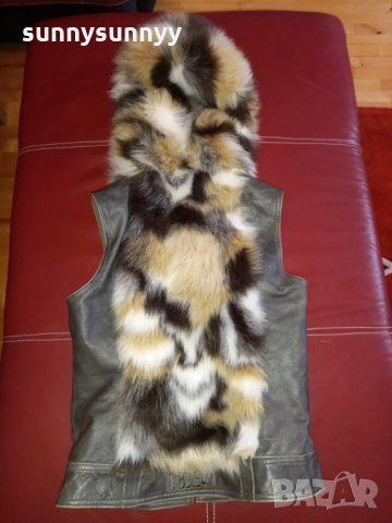 Елек с 2 лица  естествена кожа, снимка 4 - Елеци - 32421061