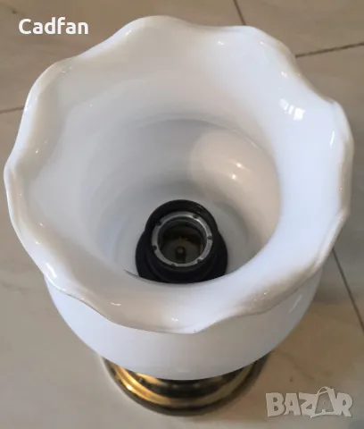 Настолна лампа ретро със стъклен лампион , снимка 3 - Настолни лампи - 48555529