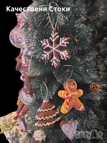 ✨ Декоративни фигурки (елха,снежинка,кексче), снимка 4 - Декорация за дома - 42978226